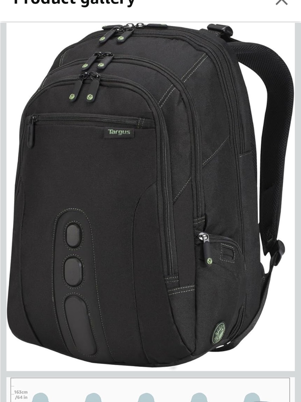 Targus Spruce Ecosmart travel or work backpack, 27L, fits 16” laptop